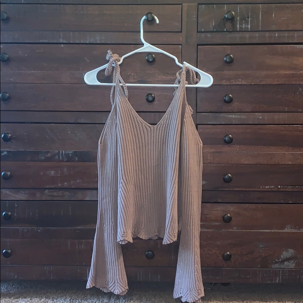 Mauve off the shoulder sweater